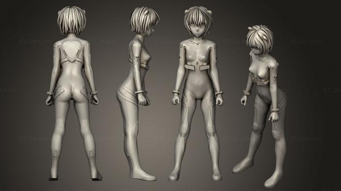 Figurines simple (Rei Ayanami 01, STKPR_1077) 3D models for cnc